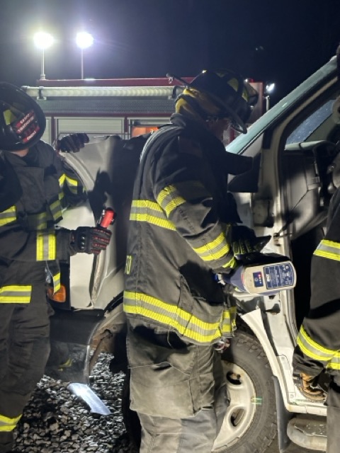 This is what I do every Monday night. Come and watch anytime. Training on the use of new types of jaws of life and other extrication tools.